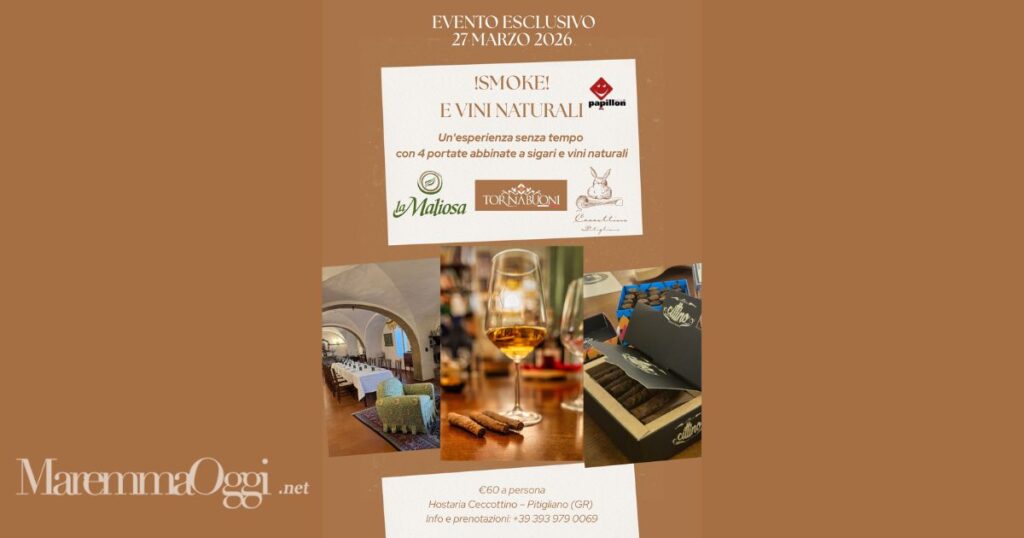 La locandina di !Smoke!, con i vini di La Maliosa