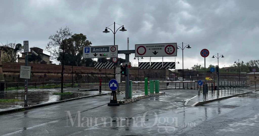 Il parcheggio sotterraneo di Campo Amiata, uno di quelli gestiti da Sistema