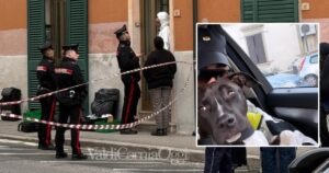 I carabinieri davanti alla casa di Mattia Giorgi in via Dalmazia e la vittima con uno dei suoi cani