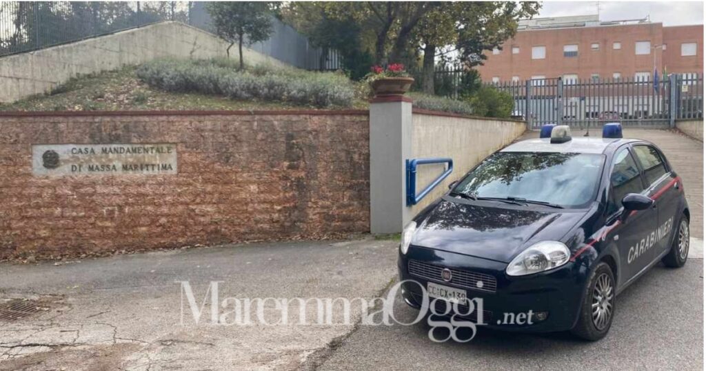 Il carcere di Massa Marittima, dove è scoppiata la rivolta