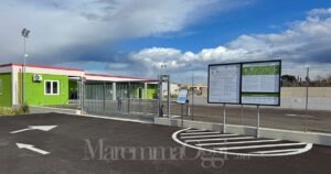 Il nuovo centro di raccolta degli ingombranti in via Giordania a Grosseto