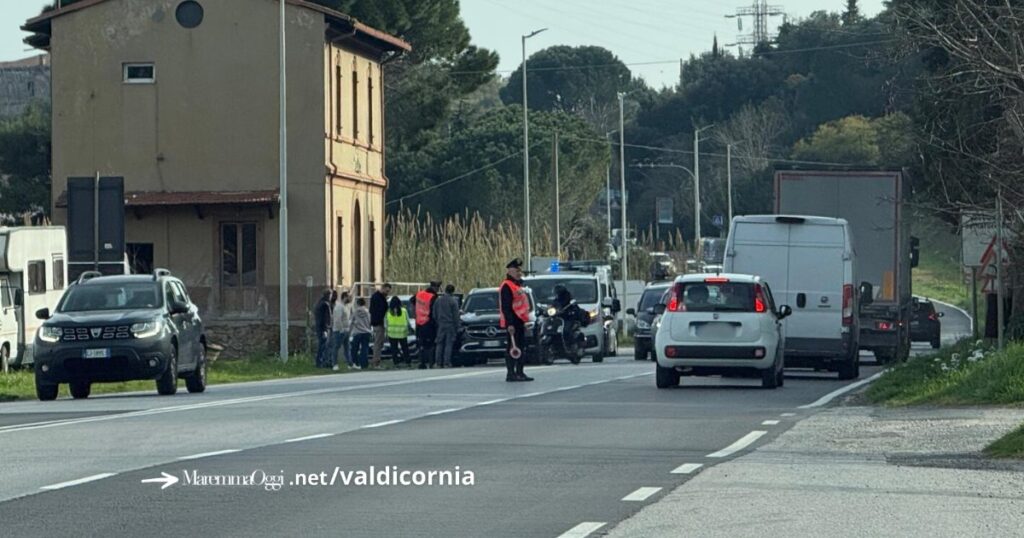 Il tamponamento in uscita da Piombino
