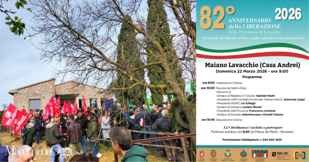 Una delle scorse commemorazioni e la locandina dell'evento del 22 marzo
