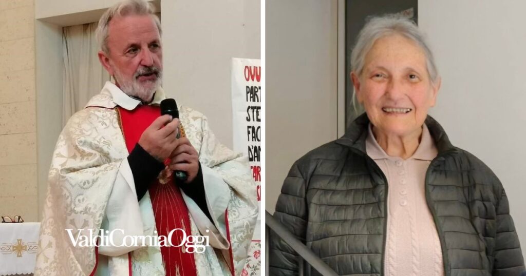 Emma Gremmo e padre Carlo Uccelli