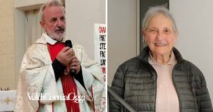Emma Gremmo e padre Carlo Uccelli