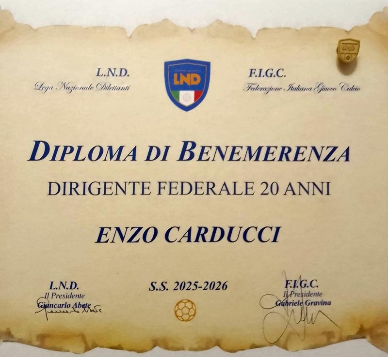 La benemerenza a Enzo Carducci