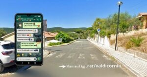 La frazione di Fiorentina a Piombino e un'immagine grafica di una chat anti ladro