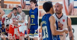 Due momenti della partita fra Gea e Pisa (foto Aldo Giuliani per MaremmaOggi)