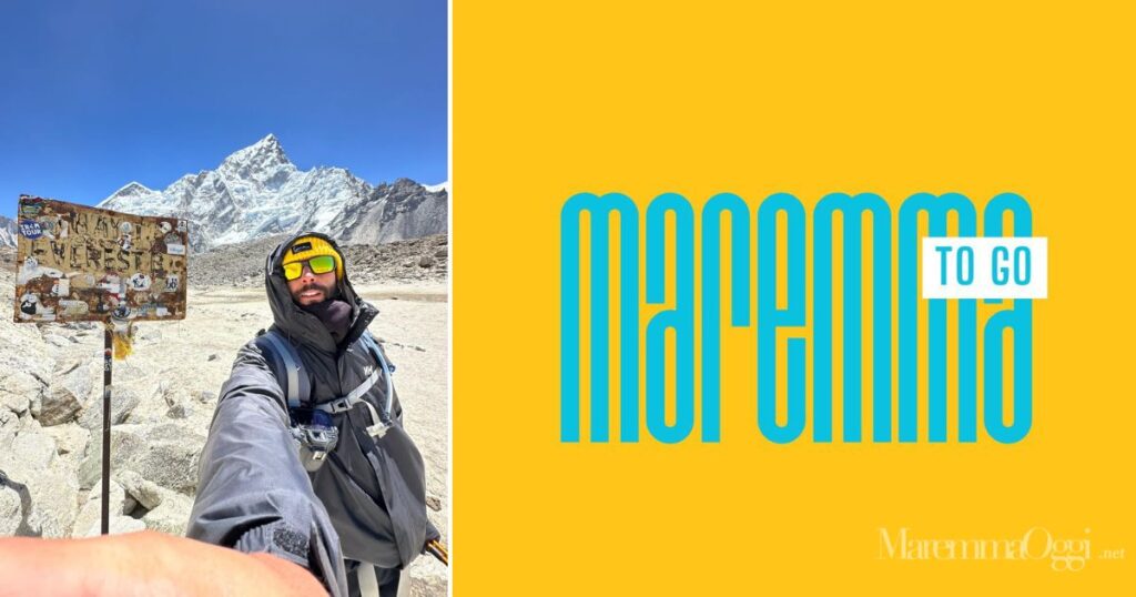 Gianmarco Ercole e il logo di Maremma to go