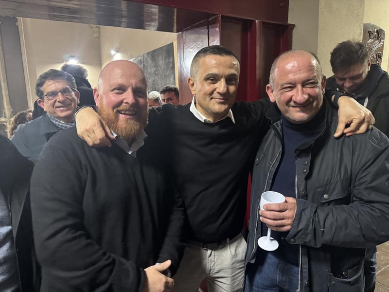 Francesco Limatola con Alberto Bertinelli e Gabriele Fusini, due colonne decisive nella vittoria