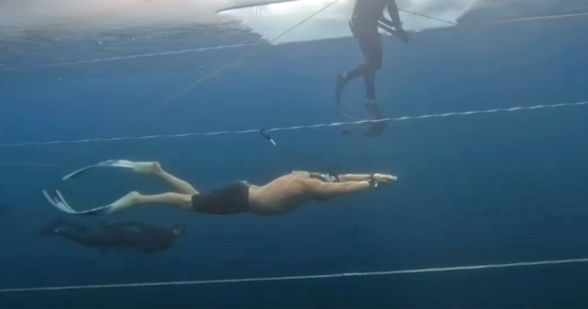 Un momento del record