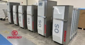 I generatori della Noxerior in partenza per il Sudan, destinati ad Emergency