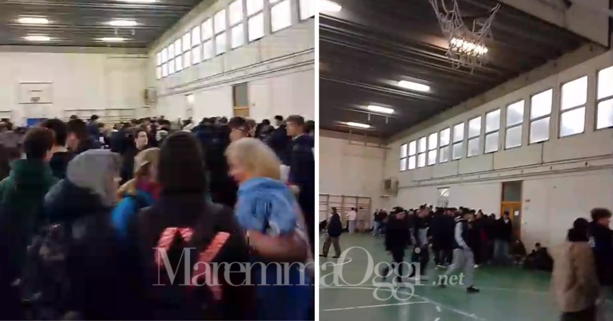 Gli studenti in palestra