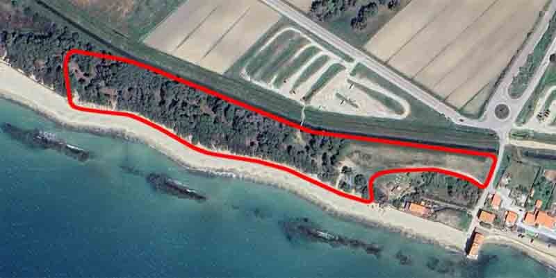 L'area dell'intervento a Torre Mozza, lato Piombino