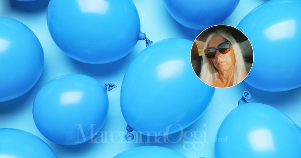 Palloncini blu, simbolo del 2 aprile ed Elena Chelotti, di Briglie Sciolte