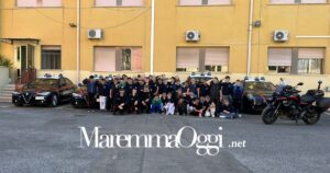 Gli alunni dentro il comando provinciale dei carabinieri di Grosseto