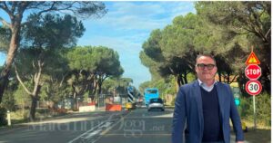 I lavori sulle Collacchie all'altezza di Fiumara e l'assessore Ginanneschi