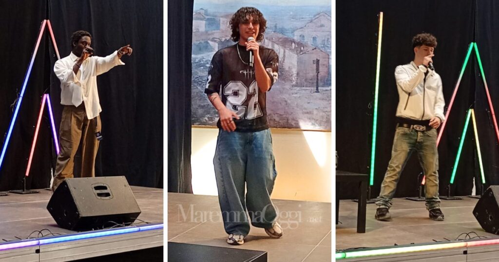 I tre vincitori: al centro Mr Flower, a sinistra Giodeli, a destra Seventeen