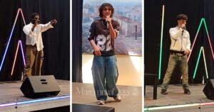 I tre vincitori: al centro Mr Flower, a sinistra Giodeli, a destra Seventeen