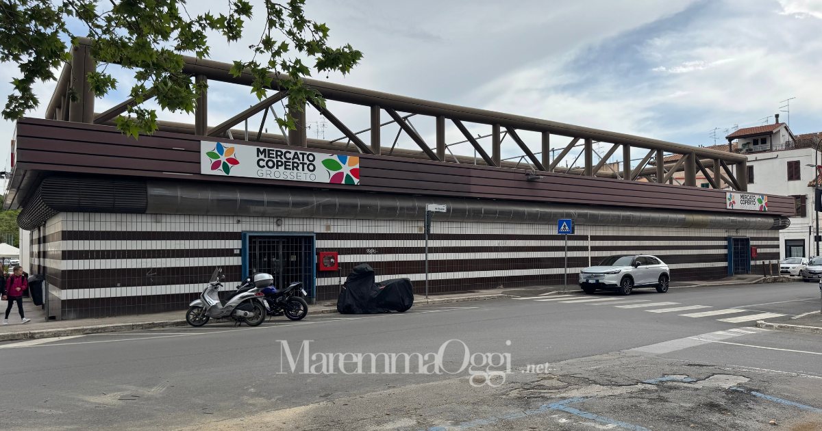 Il mercato coperto di Grosseto in via dei Lavatoi