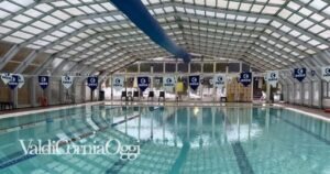 L'interno della piscina coperta del Park Albatros