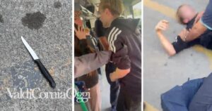 Momenti della rissa a Portoferraio e un coltello trovato in strada in via Lombroso