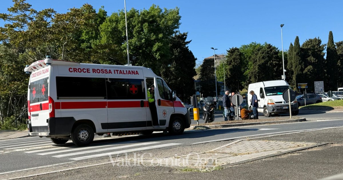 L'incidente all'ingresso della rotatoria