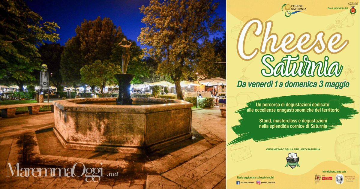 Saturnia e la locandina del Saturnia Cheese