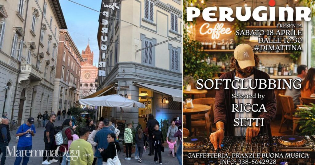 Della musica dal vivo al Bar Perugina (foto d'archivio) e la locandina dell'evento