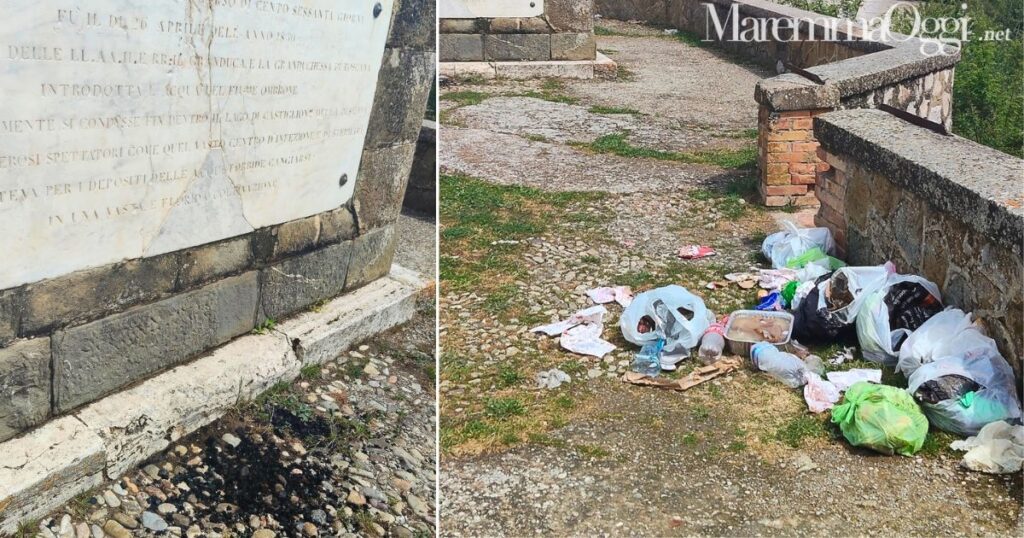 La brace spenta e la spazzatura alla Steccaia