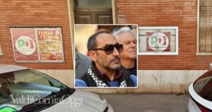 La federazione Pd in via Marco Polo a Piombino e Fabio Cento, segretario uscente dell'Unione comunale