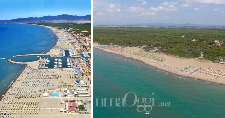 A sinistra Marina di Grosseto, a destra Principina a mare: tutte le concessioni devono andare a gara
