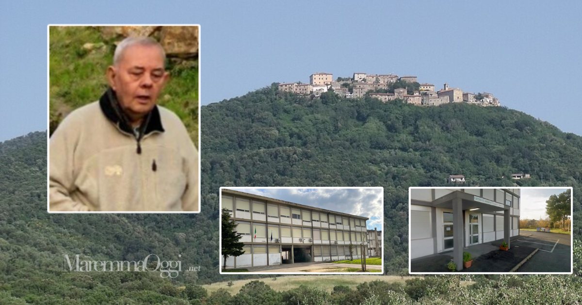 Don Vincenzo Burattini, una veduta di Sticciano e i licei Carducci-Ricasoli e Marconi