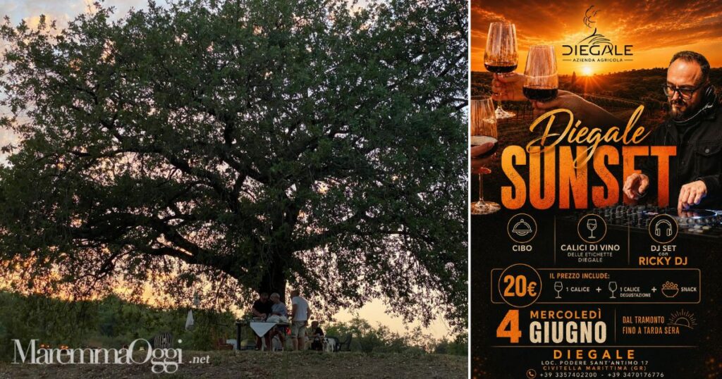 La quercia di Diegale e la locandina dell'evento