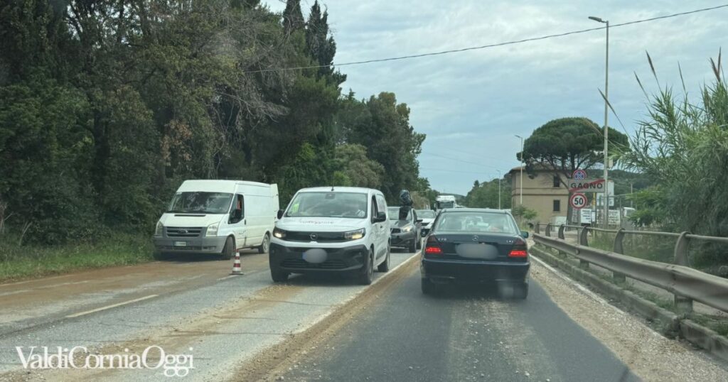 I lavori per il ripristino della strada al Gagno