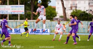 Un momento della partita fra Grosseto e Ostia Mare (foto Aldo Giuliani per MaremmaOggi)