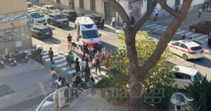 La scena dell'incidente dall'alto
