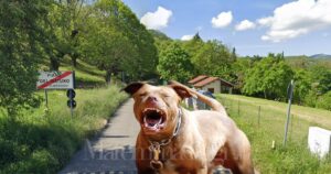 La zona di Piane del Maturo, vicino ad Arcidosso e un pitbull