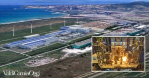 Il rendering del progetto di Metinvest Adria e uno degli impianti che saranno realizzati