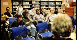 Un momento della presentazione del libro in Spagna