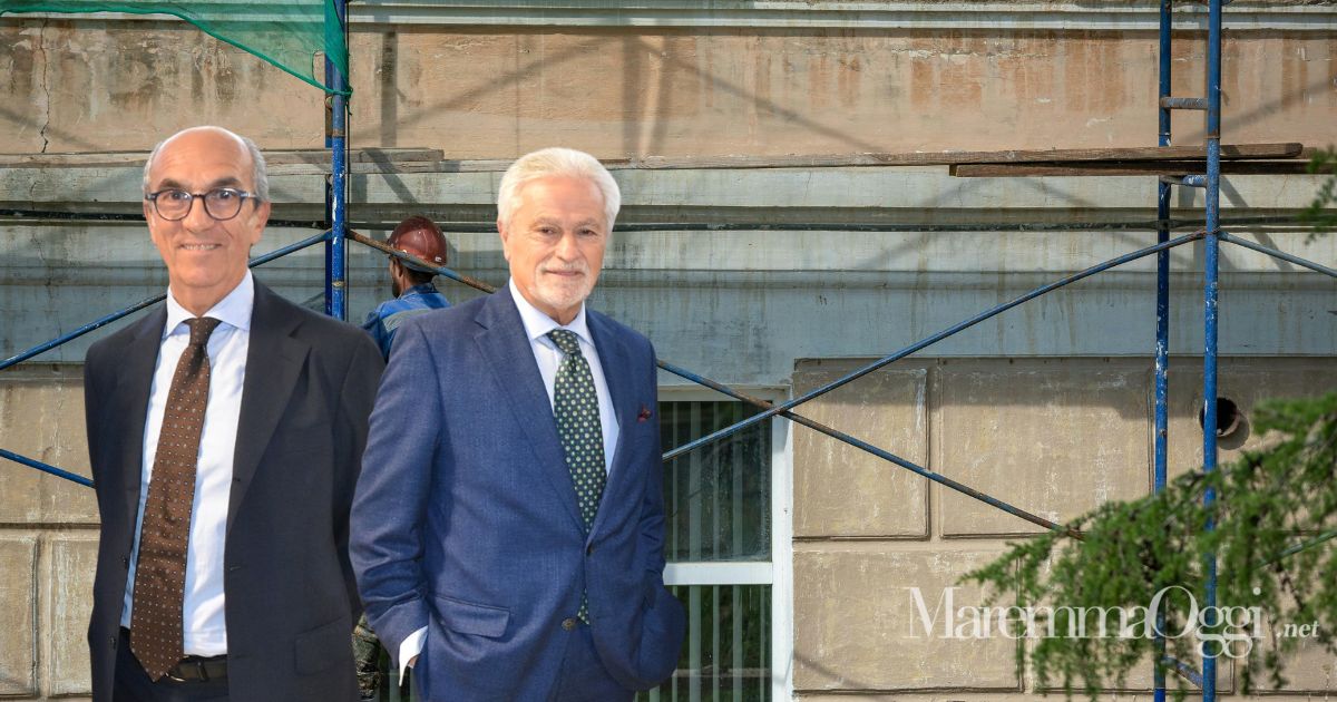 Una casa da ristrutturare. Da sinistra: Massimo De Blasis e Mauro Carri