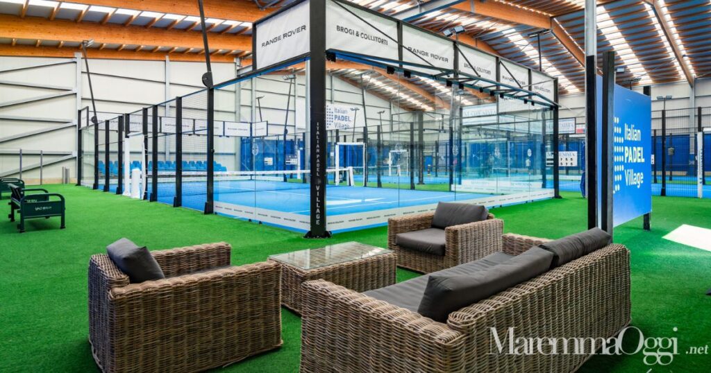 Una veduta dei campi da padel del Village di Grosseto