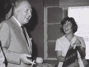 Pacciardi durante la visita a un kibbutz in Israele nel 1958