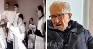 L'ordinazione di don Franco Cencioni nel 1950 e una foto recente, nella nostra redazione