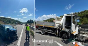Le vetture coinvolte nell'incidente