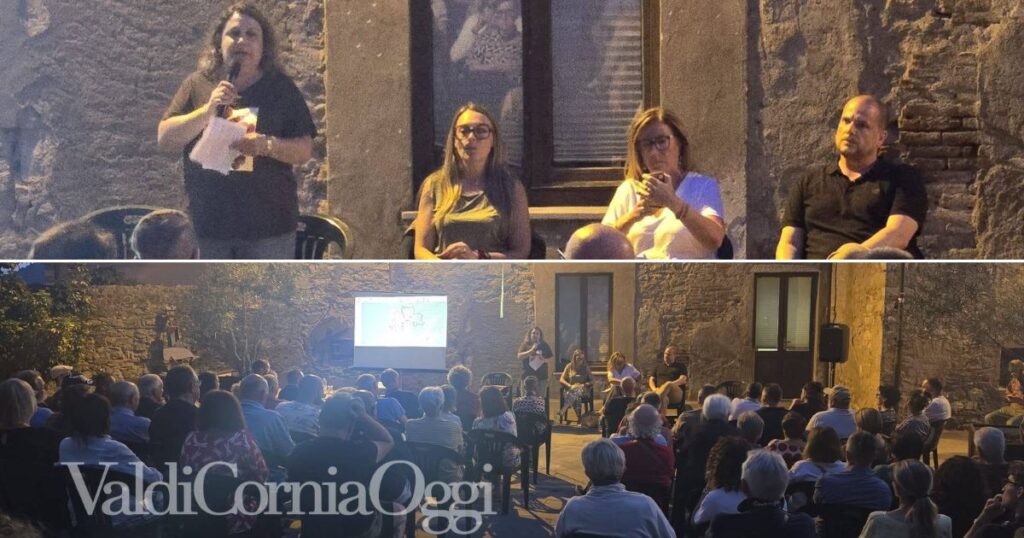 Due momenti dell'incontro pubblico sulle rinnovabili a Suvereto