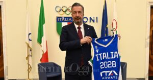 Luca Banchi con la maglia della nazionale italiana