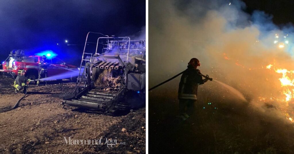 I vigili del fuoco intervengono a Montauto