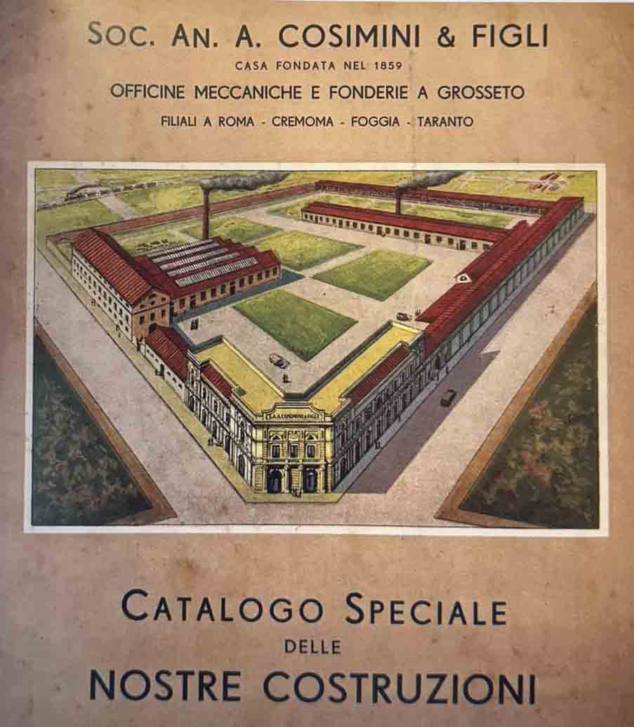Il catalogo delle Officine Cosimini (foto da Grosseto città che diventa città, di Pietro Pettini / Effigi)