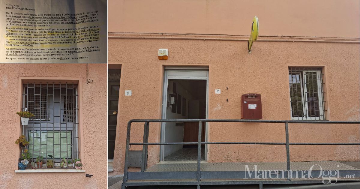 Gli uffici di Poste Italiane a Istia d'Ombrone, la richiesta degli abitati e dove avrebbero dovuto installare il Postamat